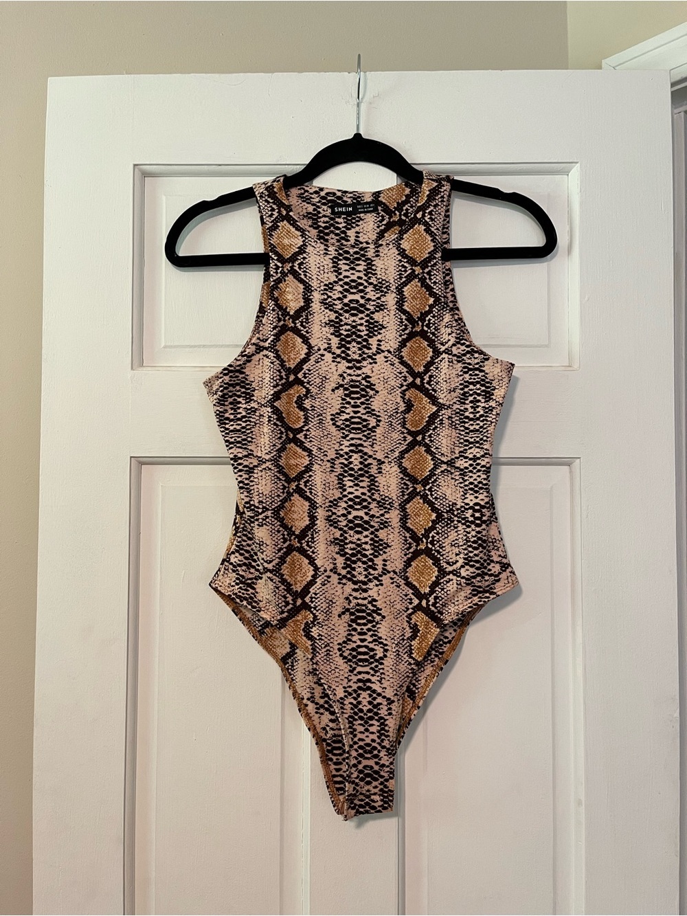 Reptile Snake Print Sleeveless Bodysuit